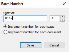 Bates Numbering